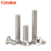 Creaby304 stainless steel cross flat head screw cross recessed countersunk head bolt national standard machine wire machine tooth screw machine screw M4x10 50 pieces