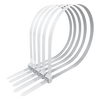 Jiuqiangu self-locking nylon cable ties, cable management tape, host installation, gardening, cable desktop cable management, wire binding, 4.8*400mm national standard white, 100 pieces/pack 0410