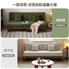 Quanyou Home Cream Style Solid Wood Frame Double Sofa Small Apartment Bedroom Living Room Two-in-One Folding Sofa Bed