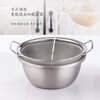HAIDI 304 stainless steel sesame washing artifact rice basket fine hole rice washing sieve drain basket drain basin drain rice sieve household large 304 double ear rice basket no specifications