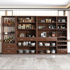 New Chinese-style solid wood sideboard against the wall, integrated wine cabinet, multi-functional storage cabinet, large-capacity storage cabinet for home living room, two-door sideboard, free delivery