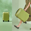 90 points suitcase Elbe series trolley suitcase universal wheel TSA password lock ins solid color men's and women's boarding suitcase avocado green 20 inches boardable suitable for short distances