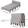 L&S folding sheet single bed office lunch break bed home companion bed hard bed BGC856 all gray 150cm