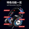 Wolf Spider (AULA) Computer Headset Headset Gaming Esports Headset 7.1 Laptop Subwoofer Wired Noise Reduction Listening Sound Elegant White USB+Dual 3.5 Interface