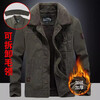 JEEP SPIRIT Cotton Velvet Jacket Men's Winter Lamb Velvet Cotton Clothes Men's Work Jacket Jacket Army Green 3166-Autumn and Winter Plus Velvet 3XL