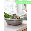 Fruit washing basin transparent double layer sink drain basket home kitchen vegetable fruit plate vegetable basket fruit basket washing vegetable basket rectangular large gray (set of 2)