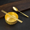 Xijin Jewelry Pure Gold 999 Gold Ornament Baifu Gold Bowl Chopsticks Spoon Investment Collection Stored Value Customized Model 20 Days Shipping Gold Bowl Customized 66g