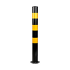 Quxing fixed road pile anti-collision column steel pipe warning column parking space road isolation column ringless 76*750*0.5 black and yellow