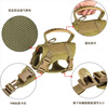 Suomila tactical cat harness, vest-type traction rope, anti-breakaway, adjustable outdoor cat leash, puppy khaki suit