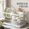 Jingyan kitchen dish rack drain bowl rack for bowls and chopsticks drain basket bowl and plate storage rack countertop drain bowl rack