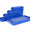 Separated plastic parts box, screw box, tool storage box, material box, auto parts box, grid box, component box, medium size 500*230*90MM blue