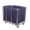 Xiangxia linen cart hotel room service cart cleaning cart storage multi-function trolley work cart B-12 disassembly and assembly of linen cart with armrests (blue bag)