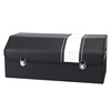 Lemei car trunk storage box car storage box multi-functional leather folding storage box car storage and organization box black medium splicing model 50*31*30cm