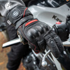 Star Knight Motorcycle Riding Electric Heated Gloves Men's Winter Warm and Velvet Thickened Cycling Equipment Gloves Black Red XL Code