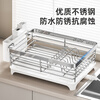 Wen Yijia customized drain rack bowl rack stainless steel kitchen storage rack drain basket for bowls, chopsticks and dishes storage rack home countertop thickened stainless steel super load-bearing