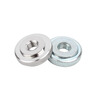 Creaby304 stainless steel hand screw nut iron nickel knurled flat head nut galvanized thin head screw cap iron galvanized M5 10 pieces