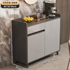 Jichen sideboard tea cabinet home kitchen storage cabinet light luxury living room storage cabinet wine cabinet multi-functional cabinet storage cabinet solid wood | door-to-door delivery two doors and one drawer dark gray + light gray 60*90