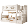 Chunhua upper and lower solid wood bed children's bunk bed small apartment solid wood double bed high and low bed white straight ladder 160 up and down 180