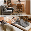 Genji Muyu fabric sofa bed living room small apartment multi-functional folding double bed single study room simple furniture 1.02 meters linen gray sofa bed