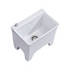 Huili custom-made mop pool balcony floor basin bathroom high-foot with faucet ceramic floor-standing mop basin automatic drain 40 cm flat mouth desk-controlled basket anti-blocking