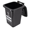 Wenstan WL-135 large outdoor large trash can outdoor sanitation hotel kitchen waste classification thickened large capacity plastic outdoor property wheelless 50L black dry garbage