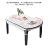 Mingfu Shizhen dining table household thickened slate dining table and chair combination square and round dining table 813# 1.35 meters, one table and six chairs