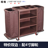 Hotel room multifunctional hand push linen cart cleaning work cart cleaning cart bag room entrance hygiene service cart silent thickened conventional bilateral tile version