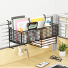 Baimuyuan office storage rack work station organization artifact desktop hanging basket hanging dormitory table top supply box black large paper towel style