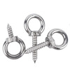 Creaby304 stainless steel lifting ring self-tapping screw ring self-tapping nail hook self-drilling sheep eye wood screw M4*16 2 pcs