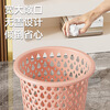 2025 New Trash Can Home Living Room Office Paper Basket Thick Plastic Hollow Dormitory Trash Basket Hot Style Green One