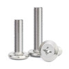 Jinchao furniture screws 304 stainless steel large flat head cross flat head screws inverted bevel screws M4M5M6M8 M4*14 (20 pcs)