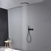 Hansgrohe concealed wall-mounted constant temperature canopy shower black embedded hidden pre-embedded ceiling shower set brushed gold (top spray 30X30cm)