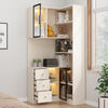 Saint-Louis solid wood corner cabinet corner cabinet corner storage cabinet floor-to-ceiling wall-integrated storage bedside corner bookcase can be customized solid wood multi-layer board style C3 left length 90*width 80*height 200