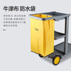 Baiyun Cleaning 170 series cleaning cart multi-functional trolley hotel room special tool cart property linen hygiene cart gray thickened model without cover