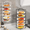 All racks, trays, leftovers, plates, storage racks, side dish preparation, storage racks, dish racks, hot pot kitchen shelves, multi-functional multi-layer white six-layer