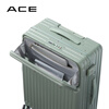 ACE/Avocado2-F Lightweight Aluminum Frame Boarding Suitcase Front Opening Cover Multi-Color Upgraded New Year's and Valentine's Day Avocado Green 20 inches Can be boarded Suitable for short distances D24101-33L