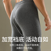 Langsha autumn trousers men's single piece pure cotton thin wool antibacterial knee pads men's cotton wool trousers warm line pants underpants dark gray 3XL