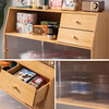 Bamboo Qianbiannan bamboo sideboard home living room storage cabinet kitchen cupboard tea cabinet wall wine cabinet storage multi-functional storage original color 68 long high foot sideboard