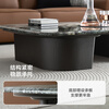 Lin's home living room household light luxury high-end coffee table small apartment high-end tea table Lin's Wood Industry NK1L black + quicksand black LS403L2-A square coffee table