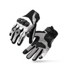 Wheels never stop motorcycle gloves, winter riding carbon fiber all-season water-repellent motorcycle equipment for men and women, half finger and full finger touch, red (winter style plus velvet) XL size (palm width 9.5-10.5cm)