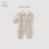 Cute Bear baby girl jumpsuit, fashionable and cute, spring and autumn infant and toddler stretchy clothes, crawling clothes, going out clothes, spring clothes