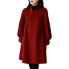 AEMAPE Christmas red double-sided woolen 2025 winter wool Chinese style coat women's Chinese fashion retro woolen coat Christmas red S recommended 85-100 pounds