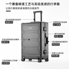 Uniamog Germany's new boarding suitcase, small trolley case, all-aluminum magnesium alloy suitcase, large-capacity password case, obsidian black (aluminum-magnesium alloy box newly launched) 20 inches / can be boarded, upgraded peach skin interior