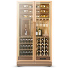 CIGARLOONG 808W red wine cabinet with constant temperature and moisturizing, large capacity stainless steel cabinet, multi-functional storage double-door humidifying cabinet, inverter compressor cabinet, red wine display cabinet, storage cabinet with anti-fog door 808W rose gold + beech wood shelf + stainless steel cabinet