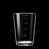 Ye Yu tempered glass liquor cup with scale for home use, foreign wine beer mug 23 liang, gold scale 2.5 liang tempered cup - set of 10