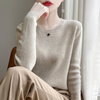 Yu Zhaolin's classic and versatile 2024 spring round neck thin sweater for women with simple temperament long-sleeved loose knitted bottoming shirt