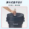 Chaobao clean round funnel-type storage plastic bucket 120L large round hotel restaurant kitchen trash can with wheels outdoor industrial outdoor large trash can B-008 B-008 funnel-type trash can (dark gray) 120 liters without base