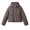 Flying in the Snow Autumn and Winter New Parent-Child Style Goose Down Fashionable Classic Short Puff Goose Down Down Jacket Side Pockets to Keep Out the Cold Chestnut Brown|7330-3350F L 165/88A