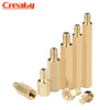 Creaby hexagonal copper column single-head spacer column support column copper screw column copper nut column chassis isolation column M4*16+6 10 pieces