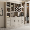 Hongsen set wine cabinet living room sideboard integrated wall cabinet simple modern display cabinet high cabinet bar cabinet can be customized gray + white door - length 120 width 30 height 200
